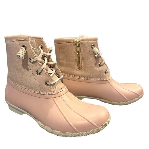 Sperry | Light Pink Saltwater Waterproof Rain Boots Size 7 - Picture 1 of 11